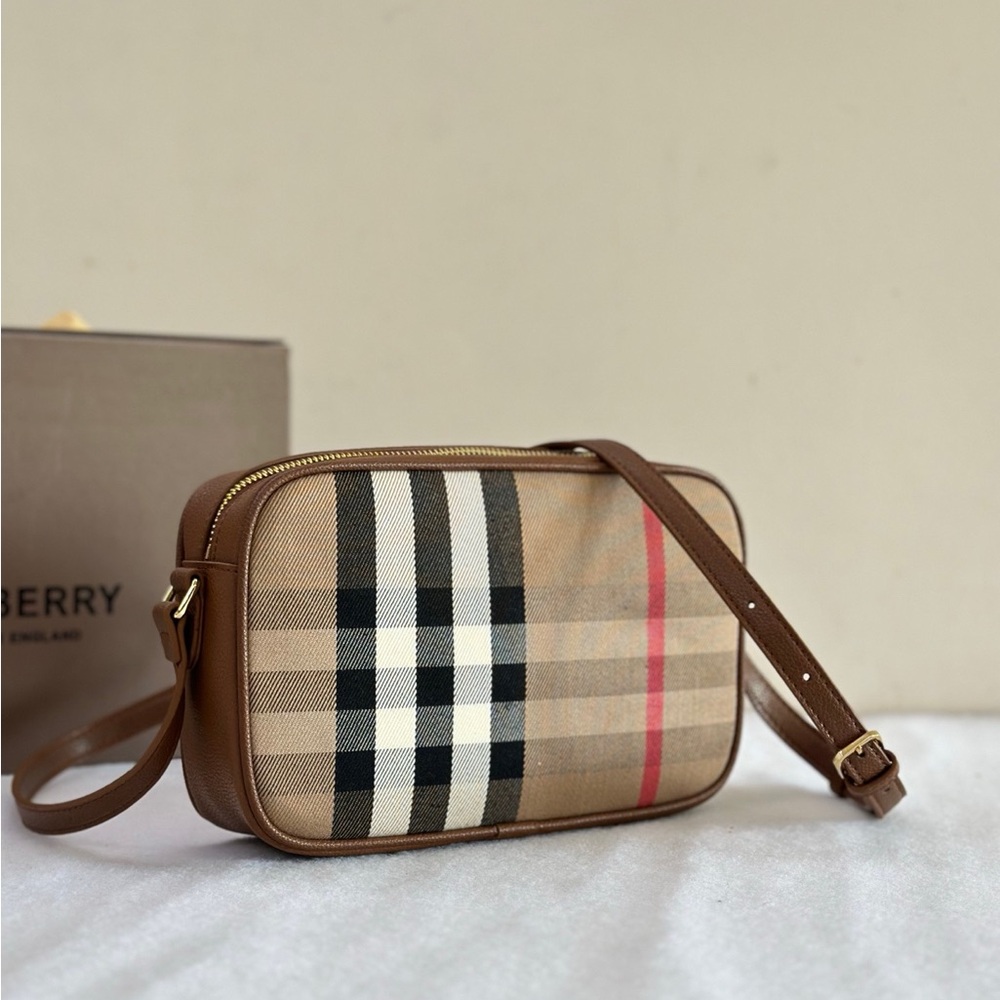 Burberry Beige Check Crossbody Bag